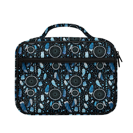Blue Native Dream Catcher Pattern Print Briefcase Bible Bag