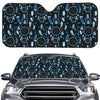 Blue Native Dream Catcher Pattern Print Car Windshield Sun Shade