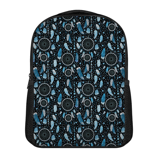 Blue Native Dream Catcher Pattern Print Casual Backpack