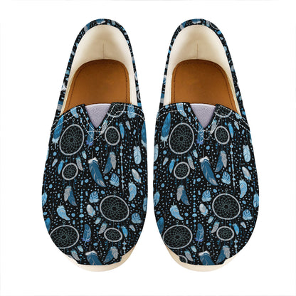 Blue Native Dream Catcher Pattern Print Casual Shoes