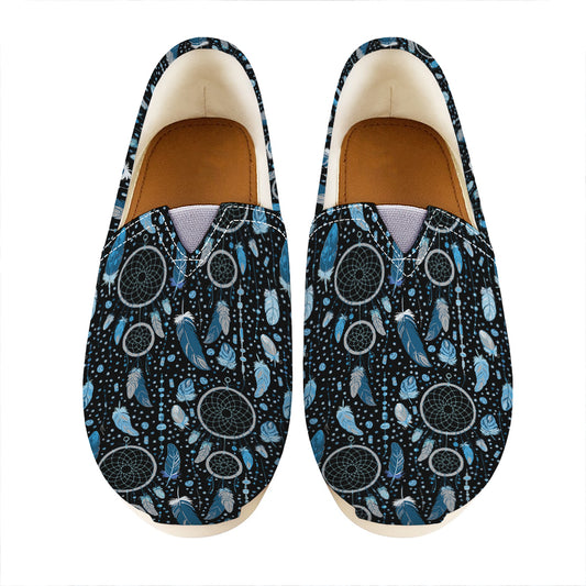 Blue Native Dream Catcher Pattern Print Casual Shoes