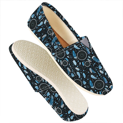 Blue Native Dream Catcher Pattern Print Casual Shoes