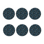 Blue Native Dream Catcher Pattern Print Coaster Set