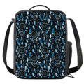 Blue Native Dream Catcher Pattern Print Crossbody Lunch Bag