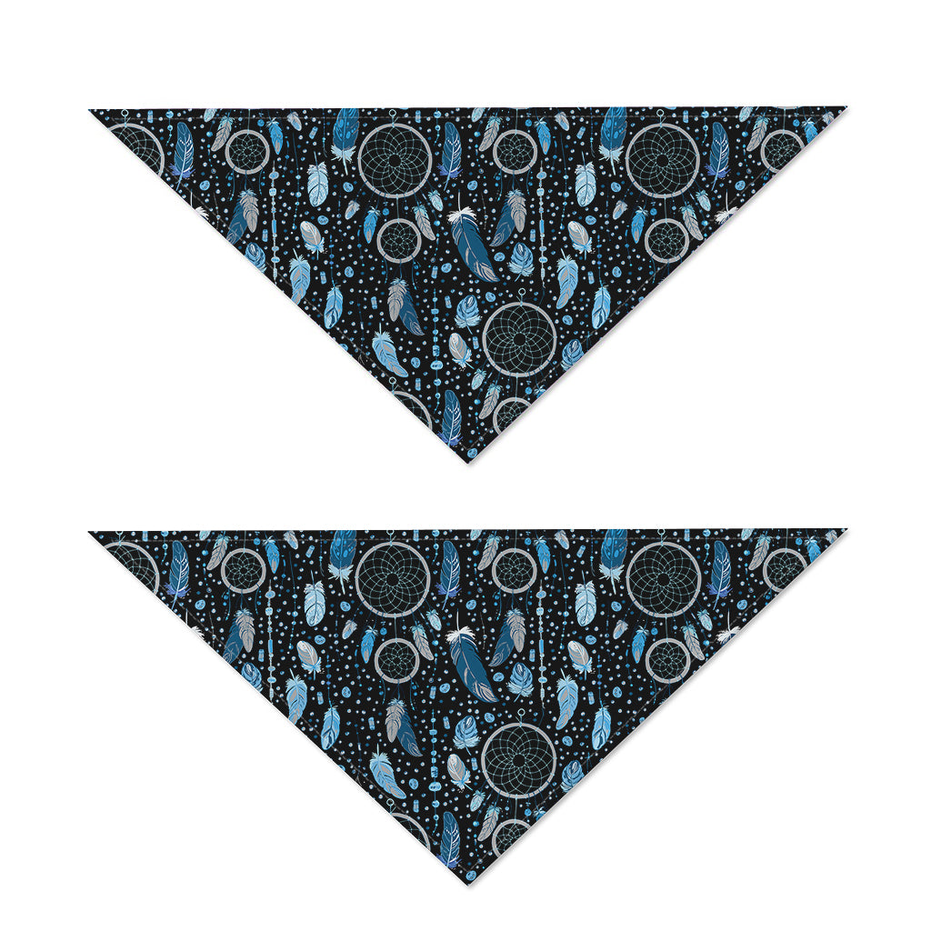 Blue Native Dream Catcher Pattern Print Dog Bandana