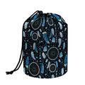 Blue Native Dream Catcher Pattern Print Drawstring Makeup Bag