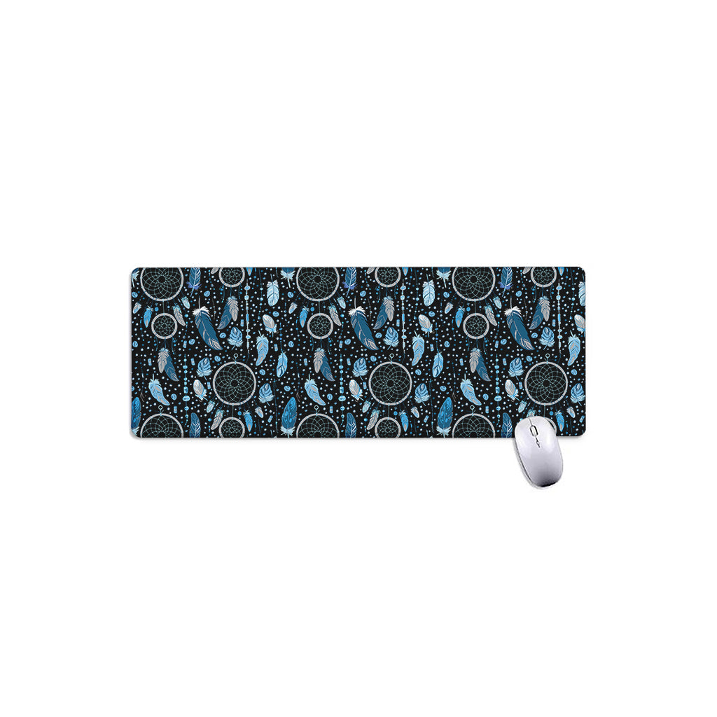 Blue Native Dream Catcher Pattern Print Extended Mouse Pad