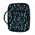 Blue Native Dream Catcher Pattern Print Front Pocket Bible Bag