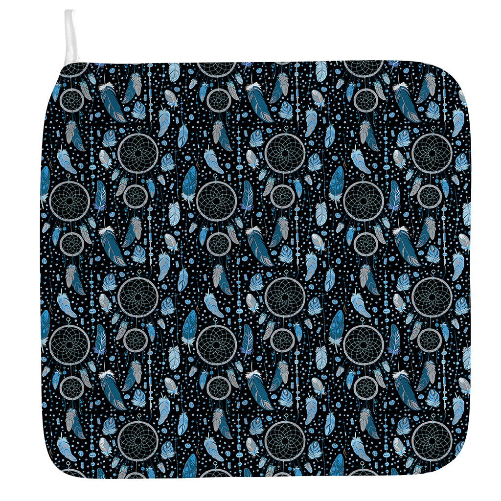 Blue Native Dream Catcher Pattern Print Hand Towel