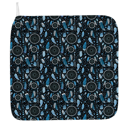 Blue Native Dream Catcher Pattern Print Hand Towel