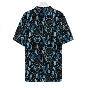 Blue Native Dream Catcher Pattern Print Hawaiian Shirt