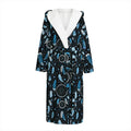 Blue Native Dream Catcher Pattern Print Hooded Bathrobe