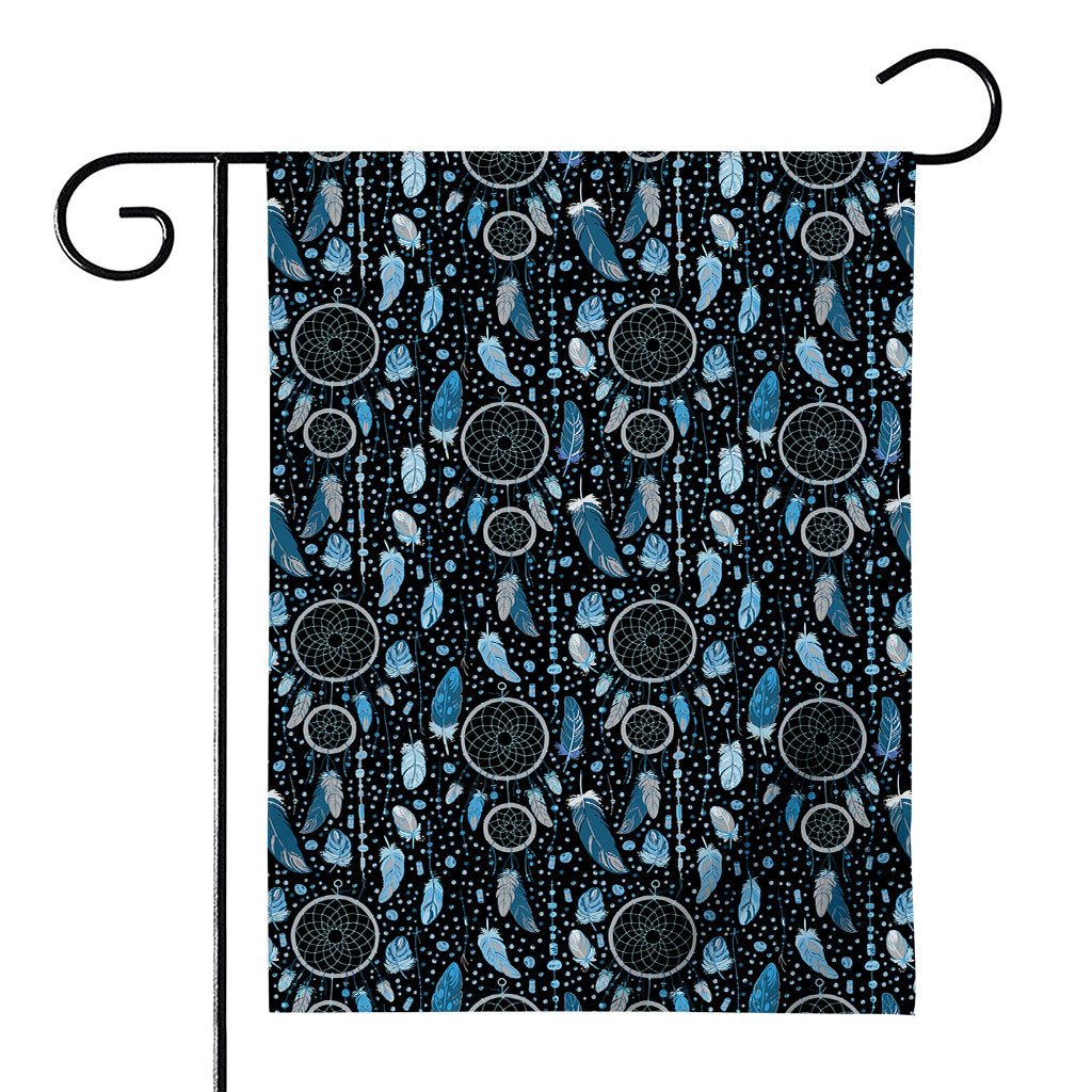 Blue Native Dream Catcher Pattern Print House Flag