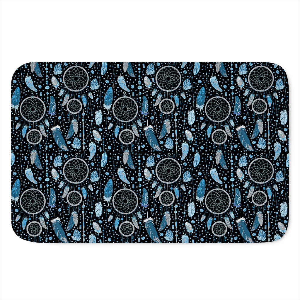 Blue Native Dream Catcher Pattern Print Indoor Door Mat