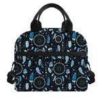 Blue Native Dream Catcher Pattern Print Insulated Lunch Bag
