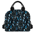 Blue Native Dream Catcher Pattern Print Insulated Lunch Bag