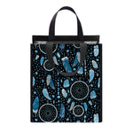 Blue Native Dream Catcher Pattern Print Insulated Lunch Tote