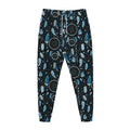 Blue Native Dream Catcher Pattern Print Jogger Pants