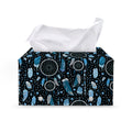 Blue Native Dream Catcher Pattern Print Leather Tissue Box Cover