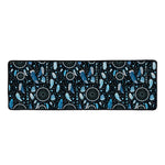 Blue Native Dream Catcher Pattern Print Long Kitchen Mat