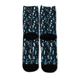 Blue Native Dream Catcher Pattern Print Long Socks