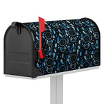Blue Native Dream Catcher Pattern Print Mailbox Cover