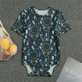 Blue Native Dream Catcher Pattern Print Men's Bodysuit