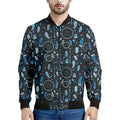 Blue Native Dream Catcher Pattern Print Men's Bomber Jacket