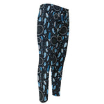 Blue Native Dream Catcher Pattern Print Men's Compression Pants