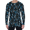 Blue Native Dream Catcher Pattern Print Men's Long Sleeve T-Shirt