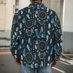 Blue Native Dream Catcher Pattern Print Men's Shirt Jacket