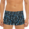 Blue Native Dream Catcher Pattern Print Men's Short Boxer Briefs