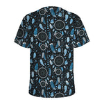 Blue Native Dream Catcher Pattern Print Men's Sports T-Shirt