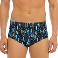 Blue Native Dream Catcher Pattern Print Men's Triangle Swim Briefs