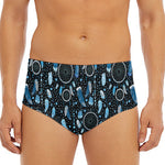 Blue Native Dream Catcher Pattern Print Men's Triangle Swim Briefs