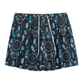 Blue Native Dream Catcher Pattern Print Mesh Shorts