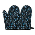 Blue Native Dream Catcher Pattern Print Oven Mitts