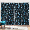 Blue Native Dream Catcher Pattern Print Pencil Pleat Curtains