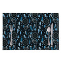 Blue Native Dream Catcher Pattern Print Placemat