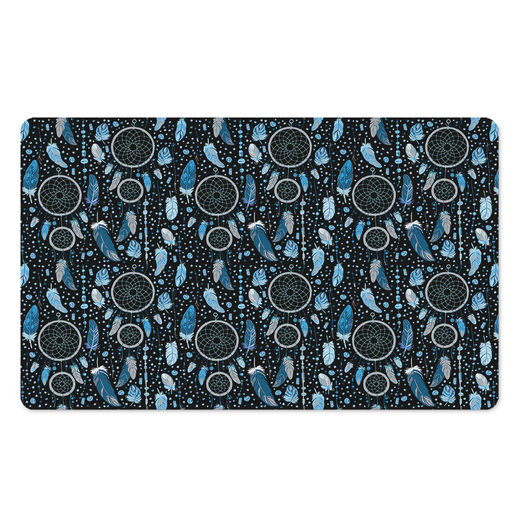 Blue Native Dream Catcher Pattern Print Polyester Doormat