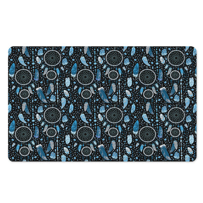 Blue Native Dream Catcher Pattern Print Polyester Doormat