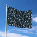 Blue Native Dream Catcher Pattern Print Polyester Flag
