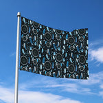Blue Native Dream Catcher Pattern Print Polyester Flag