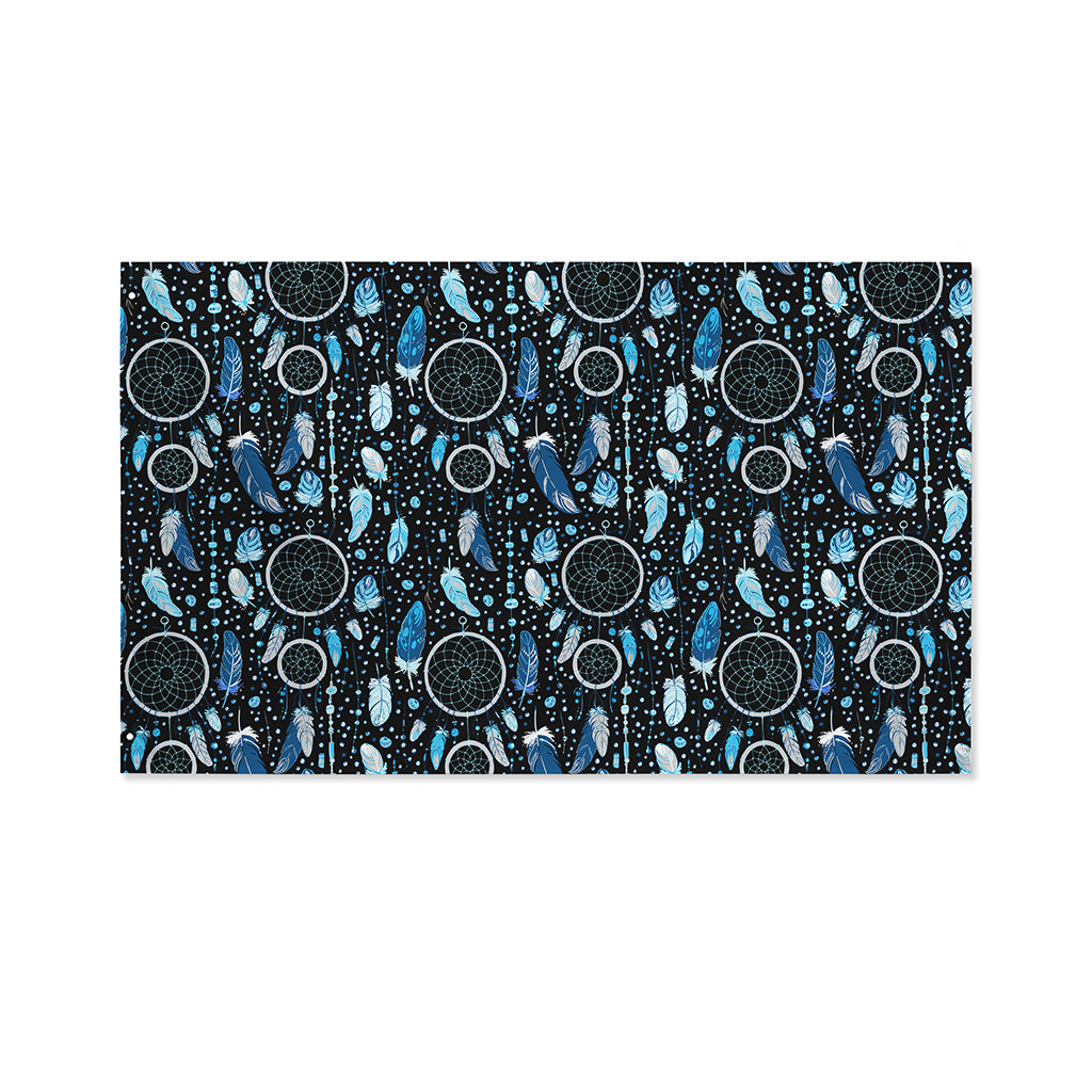 Blue Native Dream Catcher Pattern Print Polyester Flag