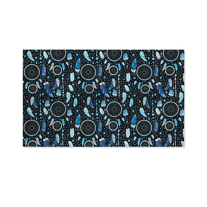 Blue Native Dream Catcher Pattern Print Polyester Flag