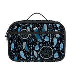 Blue Native Dream Catcher Pattern Print Portable Lunch Bag