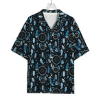 Blue Native Dream Catcher Pattern Print Rayon Hawaiian Shirt