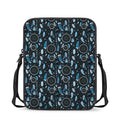 Blue Native Dream Catcher Pattern Print Rectangular Crossbody Bag