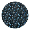 Blue Native Dream Catcher Pattern Print Round Blanket