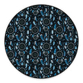 Blue Native Dream Catcher Pattern Print Round Floor Mat